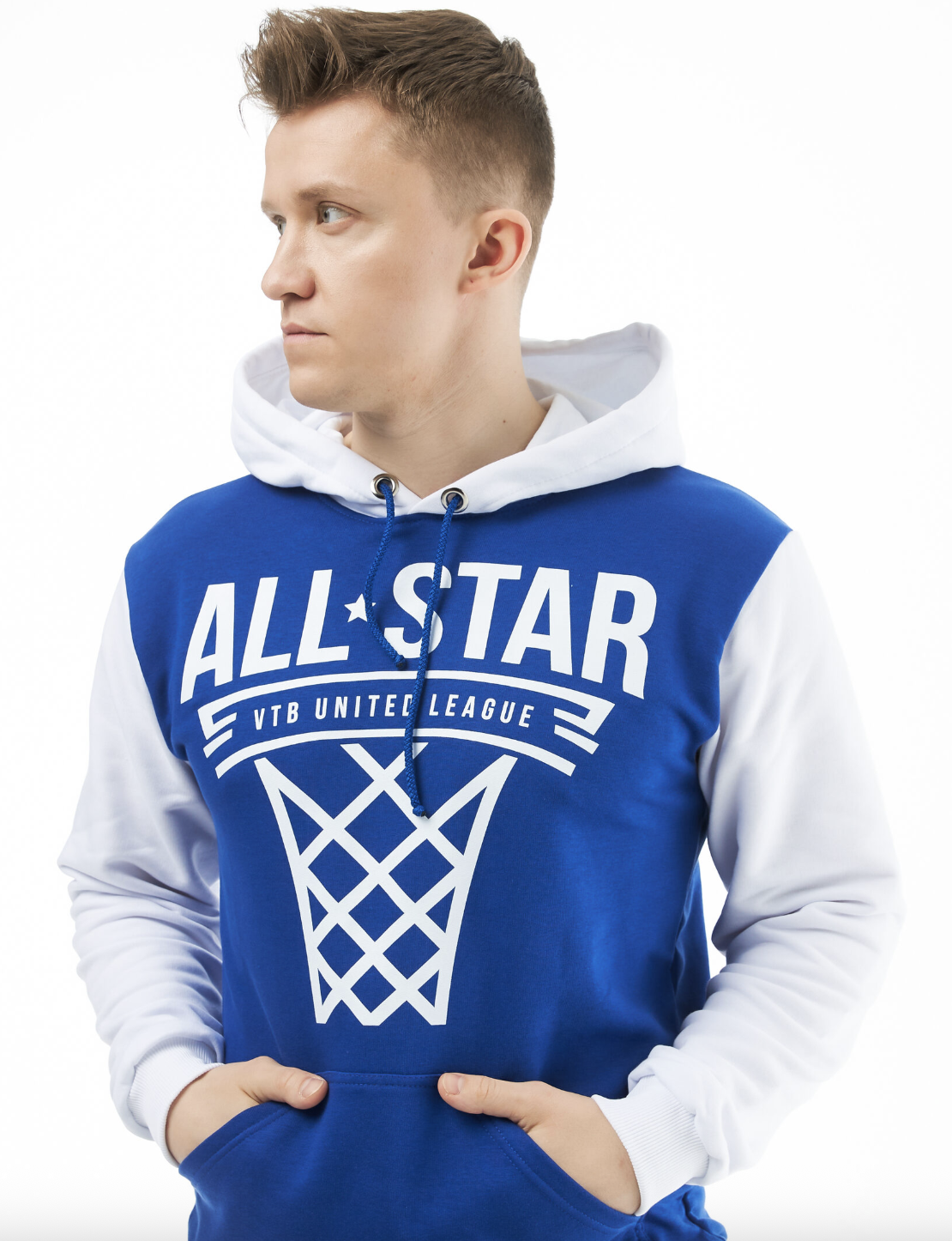 Худи сине-белое