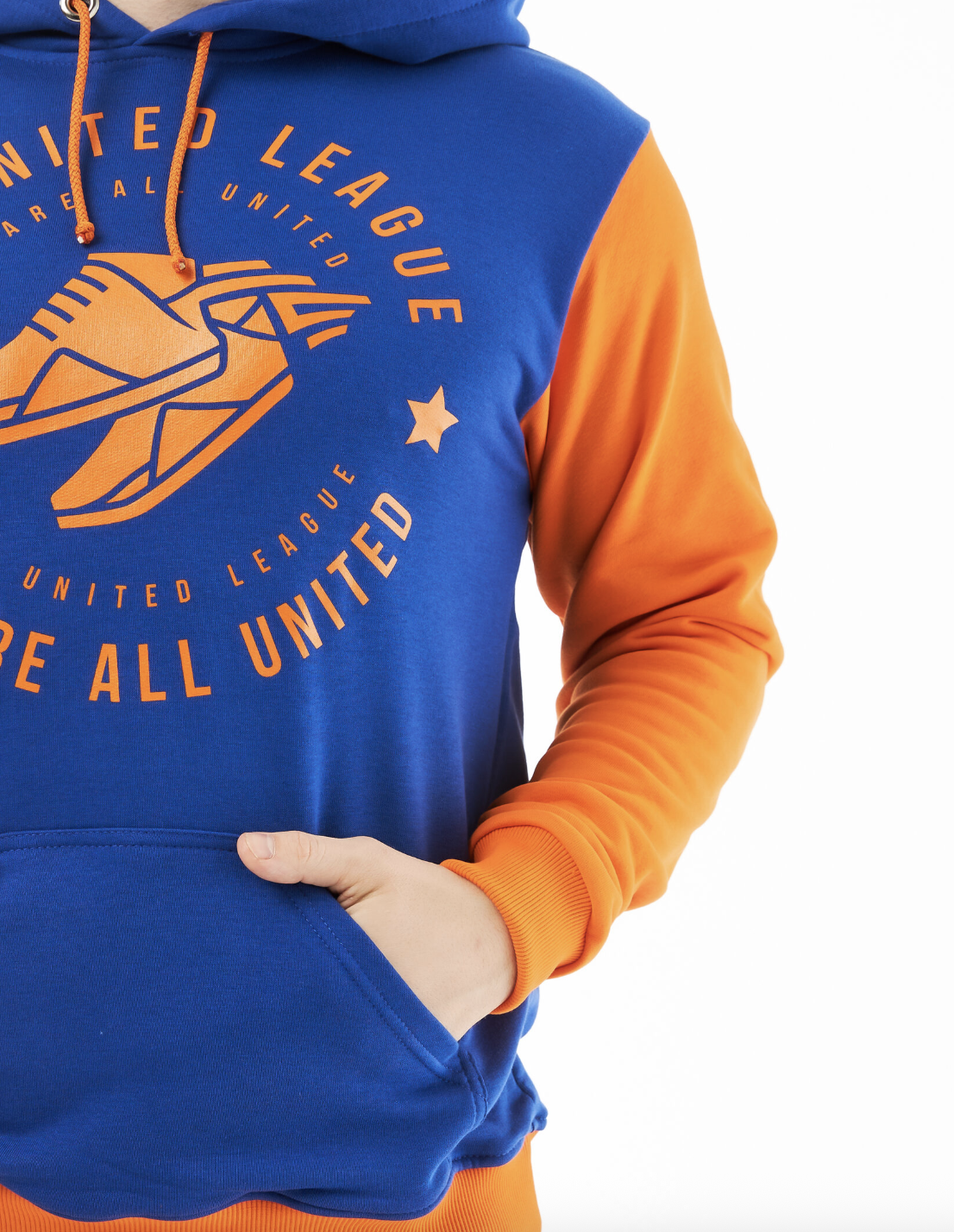 Худи сине-оранжевое