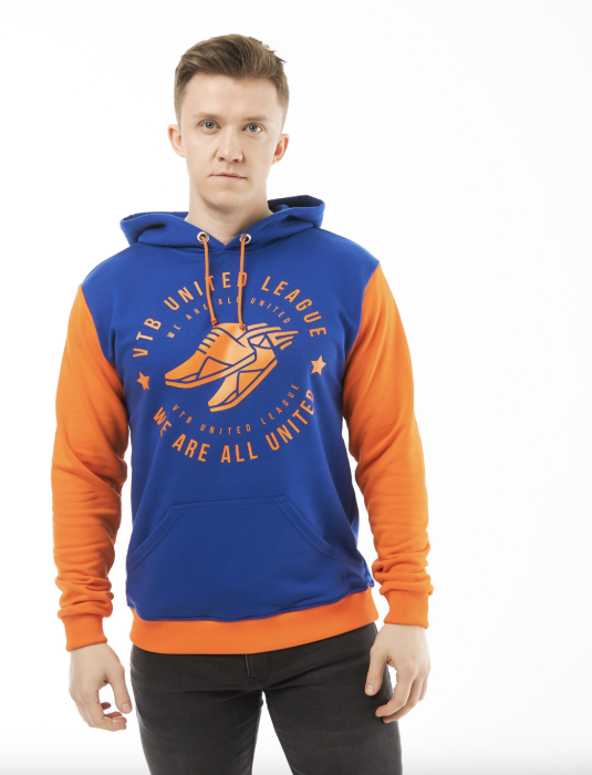 Худи сине-оранжевое