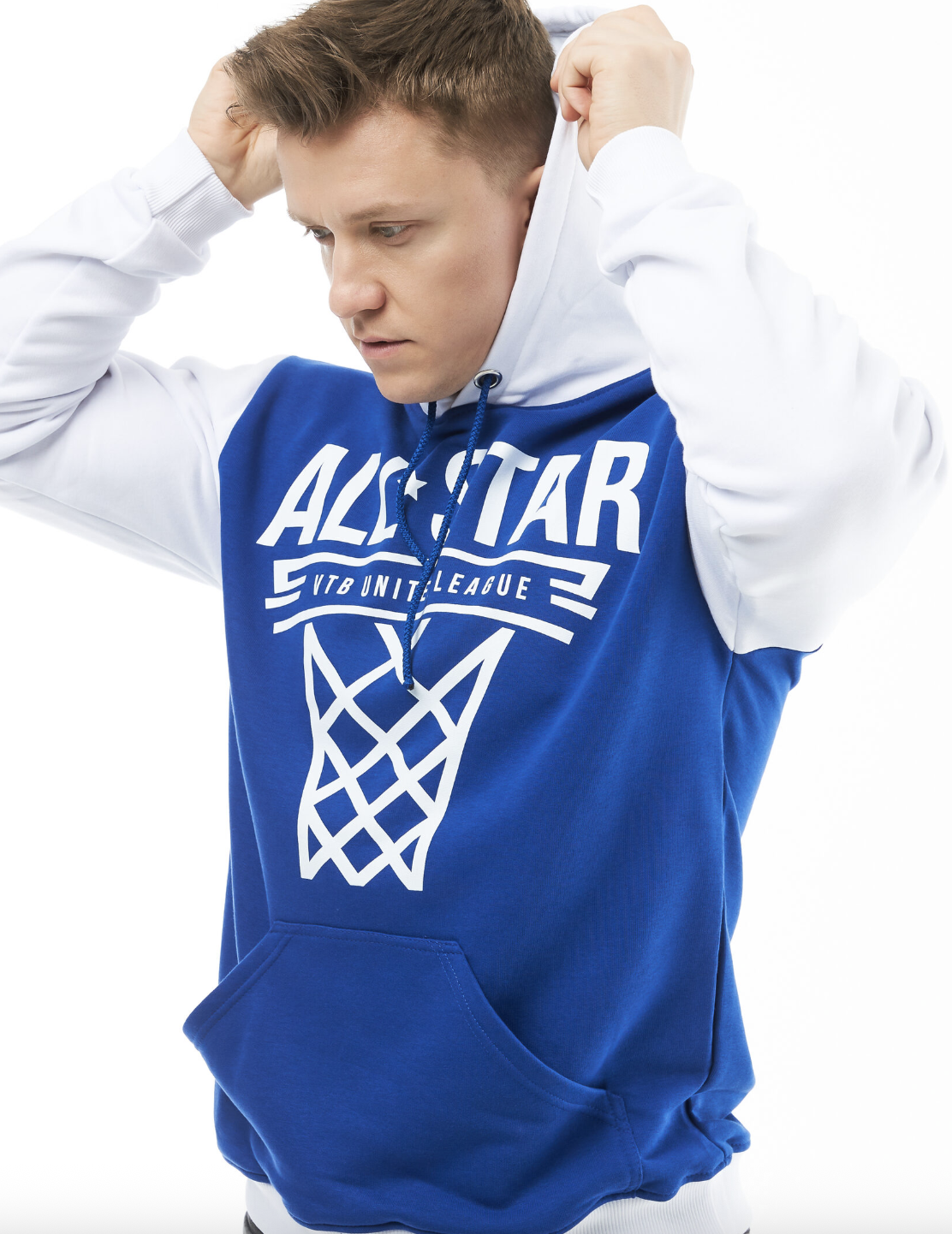 Худи сине-белое