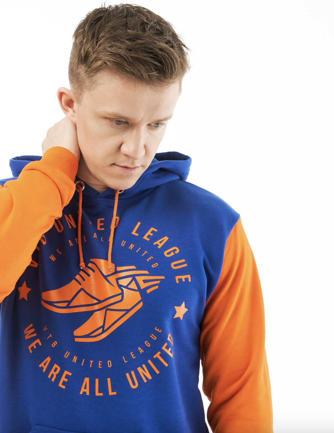 Худи сине-оранжевое